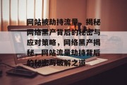 网站被劫持流量，揭秘网络黑产背后的秘密与应对策略，网络黑产揭秘，网站流量劫持背后的秘密与破解之道