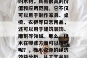 橡木是一种非常受欢迎的木材,具有很高的价值和应用范围。它不仅可以用于制作家具、桌椅、衣柜等日常用品,还可以用于建筑装饰、雕刻等领域。那么,橡木在哪些方面可以赚钱呢?,橡木资源的经济效益分析,从工艺品到建筑材料 橡木是一种非常受欢迎的木材,具有很高的价值和应用范围。它不仅可以用于制作家具、桌椅、衣柜等日常用品,还可以用于建筑装饰、雕刻等领域。那么,橡木在哪些方面可以赚钱呢?,橡木资源的经济效益分析,从工艺品到建筑材料
