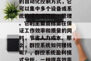 群控系统是一种智能化的自动化控制方式,它可以集中多个设备或系统的操作进行统一管理。它的主要目标是在保证工作效率和质量的同时,节省人力成本。那么,群控系统如何赚钱呢?,群控系统盈利模式分析,一种提高效率和降低成本的方式