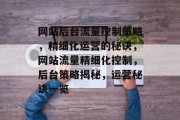 网站后台流量控制策略，精细化运营的秘诀，网站流量精细化控制，后台策略揭秘，运营秘诀一览