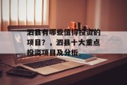 泗县有哪些值得投资的项目?,泗县十大重点投资项目及分析 泗县有哪些值得投资的项目?,泗县十大重点投资项目及分析
