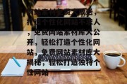 网站素材免费大放送，打造个性化网站不求人，免费网站素材库大公开，轻松打造个性化网站，免费网站素材库大揭秘，轻松打造独特个性网站