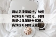 网站总流量解析，如何有效提升与优化，网站流量优化策略全解析，高效提升网站流量技巧