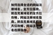 如何选择合适的网站注册域名，全方位指南，挑选完美域名的全方位攻略，网站注册域名指南，挑选完美域名的全方位攻略，网站注册域名选择指南