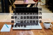 公司账号流量查询网站，企业数据洞察的得力助手，企业数据洞察利器，一站式公司账号流量查询平台