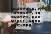 网站流量统计工具，助力企业精准分析，提升网站运营效率，智能网站流量分析，提升企业运营效率的利器