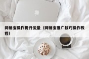网销宝操作提升流量（网销宝推广技巧操作教程）
