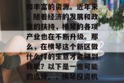 横琴是珠海的一座新区,有着良好的地理位置和丰富的资源。近年来,随着经济的发展和政策的扶持,横琴的各项产业也在不断升级。那么,在横琴这个新区做什么样的生意才能赚到钱呢?以下是一些可能的选择。,横琴投资机遇分析,哪些行业最有可能带来高利润 横琴是珠海的一座新区,有着良好的地理位置和丰富的资源。近年来,随着经济的发展和政策的扶持,横琴的各项产业也在不断升级。那么,在横琴这个新区做什么样的生意才能赚到钱呢?以下是一些可能的选择。,横琴投资机遇分析,哪些行业最有可能带来高利润