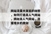 网站流量大背后的秘密，如何打造高人气网站，揭秘高人气网站，流量增长的奥秘