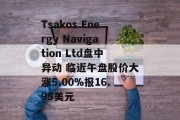 Tsakos Energy Navigation Ltd盘中异动 临近午盘股价大涨5.00%报16.95美元 Tsakos Energy Navigation Ltd盘中异动 临近午盘股价大涨5.00%报16.95美元