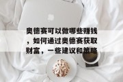 奥德赛可以做哪些赚钱,如何通过奥德赛获取财富,一些建议和策略 奥德赛可以做哪些赚钱,如何通过奥德赛获取财富,一些建议和策略