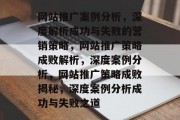 网站推广案例分析，深度解析成功与失败的营销策略，网站推广策略成败解析，深度案例分析，网站推广策略成败揭秘，深度案例分析成功与失败之道