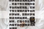 织梦视频资讯网站源码，开启个性化视频内容平台的秘密钥匙，定制个性化视频内容平台的织梦秘钥，获取织梦视频资讯网站源码，织梦秘钥，打造个性化视频内容平台的视频资讯网站源码