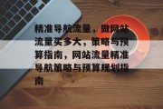 精准导航流量，做网站流量买多大，策略与预算指南，网站流量精准导航策略与预算规划指南