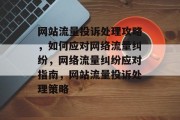 网站流量投诉处理攻略，如何应对网络流量纠纷，网络流量纠纷应对指南，网站流量投诉处理策略