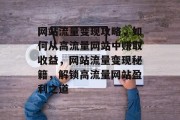网站流量变现攻略，如何从高流量网站中赚取收益，网站流量变现秘籍，解锁高流量网站盈利之道