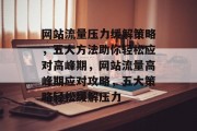 网站流量压力缓解策略，五大方法助你轻松应对高峰期，网站流量高峰期应对攻略，五大策略轻松缓解压力