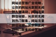 网站运营推广全攻略，让你的网站从默默无闻到人潮涌动，网站流量翻倍秘籍，从寂寂无闻到热门聚集，网站流量翻倍秘籍，从默默无闻到热门聚集的运营推广全攻略