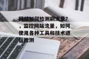 网站如何检测刷流量？，监控网站流量，如何使用各种工具和技术进行检测