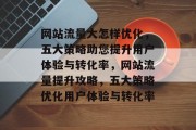 网站流量大怎样优化，五大策略助您提升用户体验与转化率，网站流量提升攻略，五大策略优化用户体验与转化率