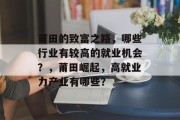 莆田的致富之路,哪些行业有较高的就业机会?,莆田崛起,高就业力产业有哪些? 莆田的致富之路,哪些行业有较高的就业机会?,莆田崛起,高就业力产业有哪些?