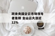 跻身央国企云市场领导者象限 金山云大涨近12% 跻身央国企云市场领导者象限 金山云大涨近12%