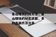 鲁山赚钱的好方法,鲁山赚钱的秘密武器,多种有效方法分享 鲁山赚钱的好方法,鲁山赚钱的秘密武器,多种有效方法分享