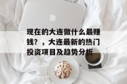 现在的大连做什么最赚钱?,大连最新的热门投资项目及趋势分析 现在的大连做什么最赚钱?,大连最新的热门投资项目及趋势分析