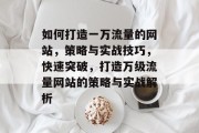 如何打造一万流量的网站，策略与实战技巧，快速突破，打造万级流量网站的策略与实战解析