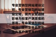 专业营销型网站建设公司，专业营销型网站建设公司，提升企业品牌影响力和客户满意度的首选，专业营销型网站建设，提升企业品牌形象与客户满意度的关键