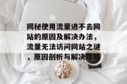 揭秘使用流量进不去网站的原因及解决办法，流量无法访问网站之谜，原因剖析与解决攻略