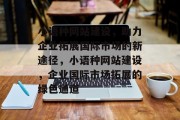 小语种网站建设，助力企业拓展国际市场的新途径，小语种网站建设，企业国际市场拓展的绿色通道