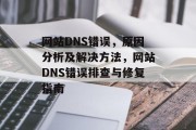 网站DNS错误，原因分析及解决方法，网站DNS错误排查与修复指南