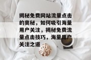 揭秘免费网站流量点击的奥秘，如何吸引海量用户关注，揭秘免费流量点击技巧，海量用户关注之道