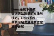 Linux系统下高效查询网站流量的方法与技巧，Linux系统中的网站流量高效监控策略详解