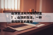 山顶生活如何赚取财富?,山顶的生活,一种寻找财富的策略 山顶生活如何赚取财富?,山顶的生活,一种寻找财富的策略