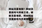 网站流量难做？揭秘流量困境与突破之道，破解流量难题，揭秘网站流量困境与逆袭策略