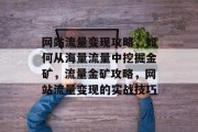 网站流量变现攻略，如何从海量流量中挖掘金矿，流量金矿攻略，网站流量变现的实战技巧