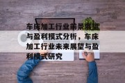 车床加工行业前景展望与盈利模式分析,车床加工行业未来展望与盈利模式研究 车床加工行业前景展望与盈利模式分析,车床加工行业未来展望与盈利模式研究