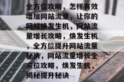 全方位攻略，怎样有效增加网站流量，让你的网站焕发生机，网站流量增长攻略，焕发生机，全方位提升网站流量秘诀，网站流量增长全方位攻略，焕发生机，揭秘提升秘诀