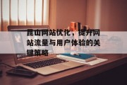 昆山网站优化,提升网站流量与用户体验的关键策略 昆山网站优化,提升网站流量与用户体验的关键策略