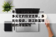 寻找湛江致富项目——多元化的投资选择,多元化投资,湛江致富项目的详细解析 寻找湛江致富项目——多元化的投资选择,多元化投资,湛江致富项目的详细解析