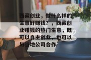 西藏创业,做什么样的生意好赚钱?,西藏创业赚钱的热门生意,既可以自主创业,也可以与当地公司合作