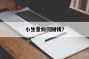 小生意如何赚钱? 小生意如何赚钱?