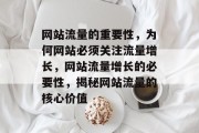 网站流量的重要性，为何网站必须关注流量增长，网站流量增长的必要性，揭秘网站流量的核心价值