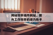 揭秘效率插件网站,提升工作效率的得力助手 揭秘效率插件网站,提升工作效率的得力助手