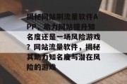 揭秘网站刷流量软件APP，助力网站提升知名度还是一场风险游戏？网站流量软件，揭秘其助力知名度与潜在风险的游戏