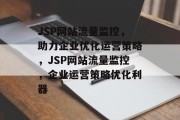 JSP网站流量监控，助力企业优化运营策略，JSP网站流量监控，企业运营策略优化利器
