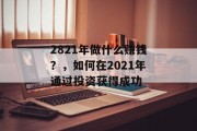 2821年做什么赚钱?,如何在2021年通过投资获得成功 2821年做什么赚钱?,如何在2021年通过投资获得成功