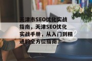 天津市SEO优化实战指南，天津SEO优化实战手册，从入门到精通的全方位指南